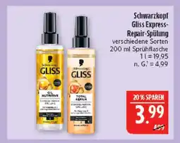 Marktkauf Schwarzkopf gliss express-repair-spülung oil nutritive Angebot