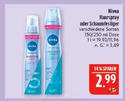 Marktkauf Nivea haarspray diamond volume Angebot