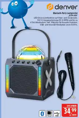 Marktkauf Denver bluetooth-party-lautsprecher btm 618 Angebot