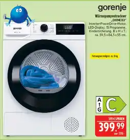 Marktkauf Gorenje wärmepumpentrockner dhne83 Angebot