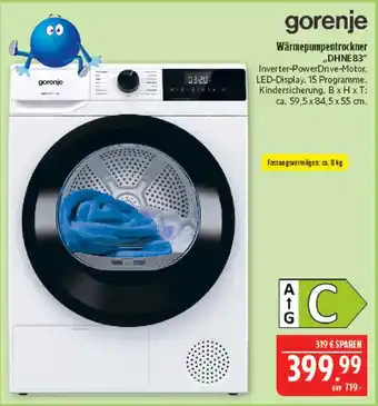 Marktkauf Gorenje wärmepumpentrockner dhne83 Angebot