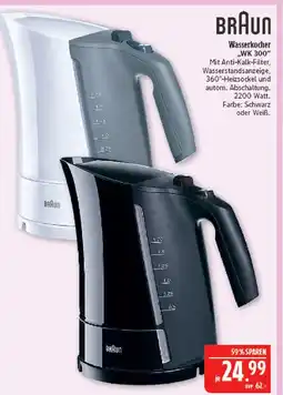 Marktkauf Braun wasserkocher wk 300 schwarz Angebot