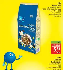 Marktkauf Kölln knusper müsli schoko & keks kakao Angebot
