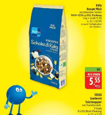 Marktkauf Kölln knusper müsli schoko & keks kakao Angebot
