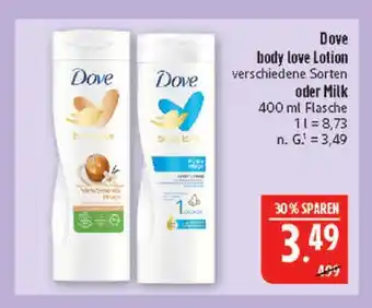 Marktkauf Dove body love lotion Angebot