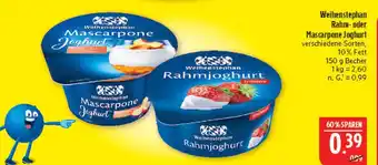 Marktkauf Weihenstephan mascarpone joghurt Angebot