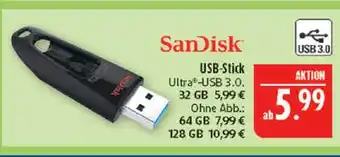 Marktkauf Sandisk usb-stick ultra usb 3.0 32 gb Angebot