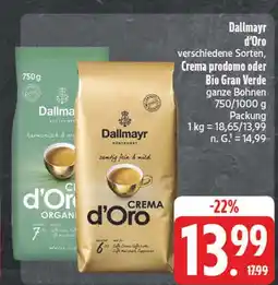 Edeka Dallmayr crema d'oro crema prodomo Angebot