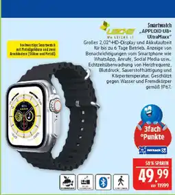 Marktkauf Leicke smartwatch appliod u8+ ultramaxx Angebot