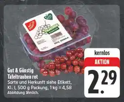 Edeka Gut & günstig tafeltrauben rot Angebot
