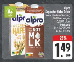 Edeka Alpro soya drink Angebot