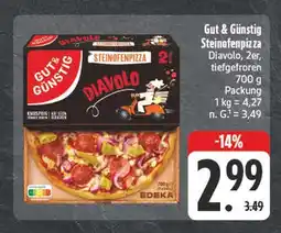 Edeka Gut & günstig steinofenpizza diavolo Angebot