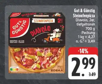 Edeka Gut & günstig steinofenpizza diavolo Angebot