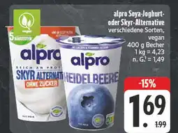 Edeka Alpro soya-joghurt oder skyr-alternative Angebot