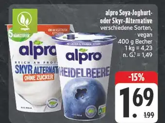Edeka Alpro soya-joghurt oder skyr-alternative Angebot