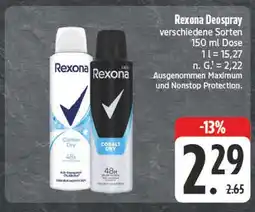 Edeka Rexona cotton dry deospray Angebot