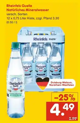 Netto Marken-Discount Rheinfels quelle natürliches mineralwasser Angebot