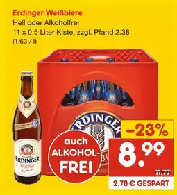 Netto Marken-Discount Erdinger weißbiere hell oder alkoholfrei Angebot