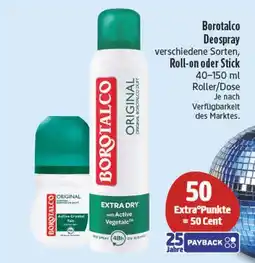 Edeka Borotalco deospray roll-on oder stick Angebot