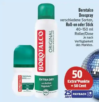 Edeka Borotalco deospray roll-on oder stick Angebot