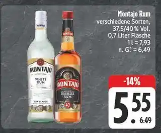 Edeka Montajo white rum Angebot