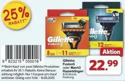 Famila Nord West Gillette Fusion5 oder Mach3 Rasierklingen Angebot