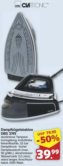 Famila Nord West CLATRONIC Dampfbügelstation DBS 3749 Angebot