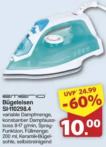 Famila Nord West Emerio Bügeleisen SI-110298.4 Angebot