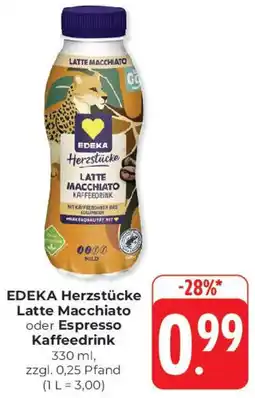 Hieber's Frische Center EDEKA Herzstücke Latte Macchiato oder Espresso Kaffeedrink Angebot