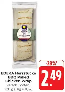 Hieber's Frische Center EDEKA Herzstücke BBQ Pulled Chicken Wrap Angebot