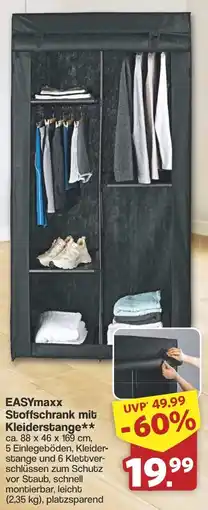Famila Nord West EASYmaxx Stoffschrank mit Kleiderstange Angebot