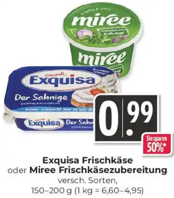 Hieber's Frische Center Exquisa Frischkäse oder Miree Frischkäsezubereitung Angebot