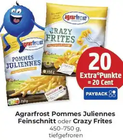Hieber's Frische Center Agrarfrost Pommes Juliennes Feinschnitt oder Crazy Frites Angebot