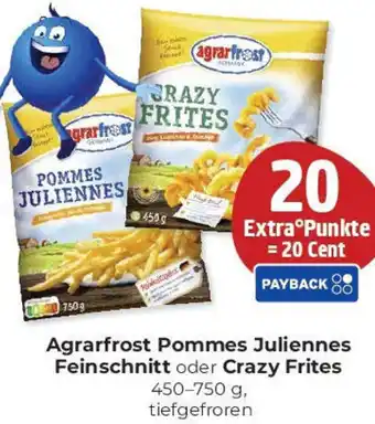 Hieber's Frische Center Agrarfrost Pommes Juliennes Feinschnitt oder Crazy Frites Angebot