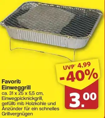 Famila Nord West Favorit Einweggrill Angebot