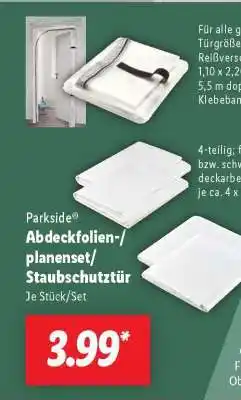 Lidl PARKSIDE Abdeckfolien-/planenset/Staubschutztür Angebot