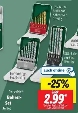 Lidl PARKSIDE Bohrer-Set Angebot