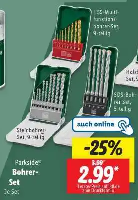 Lidl PARKSIDE Bohrer-Set Angebot