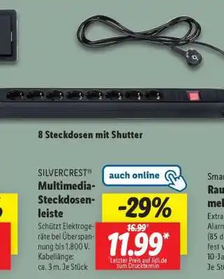Lidl SILVERCREST Multimedia-Steckdosenleiste Angebot