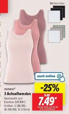 Lidl esmara 3 Achselhemden Angebot
