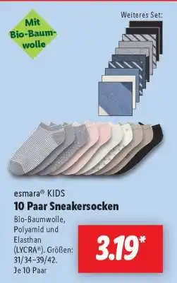 Lidl esmara KIDS 10 Paar Sneakersocken Angebot