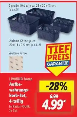 Lidl LIVARNO home Aufbewahrungskorb-Set, 4-teilig Angebot