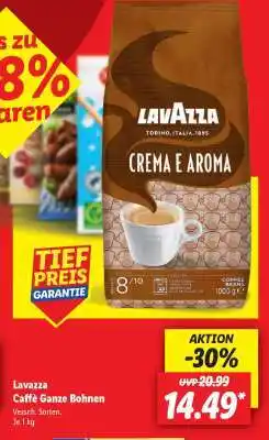 Lidl Lavazza Caffè Ganze Bohnen Angebot