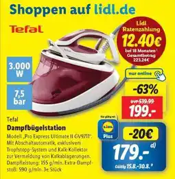 Lidl TEFAL Dampfbügelstation Angebot