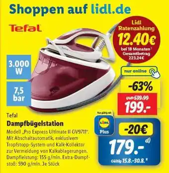 Lidl TEFAL Dampfbügelstation Angebot