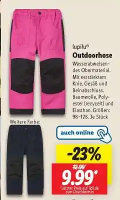 Lidl lupilu Outdoorhose Angebot