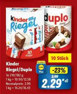 Lidl Kinder Riegel/Duplo Angebot