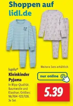 Lidl lupilu Kleinkinder Pyjama Angebot