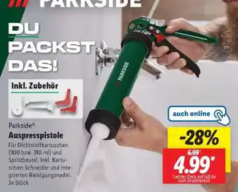Lidl PARKSIDE Auspresspistole Angebot