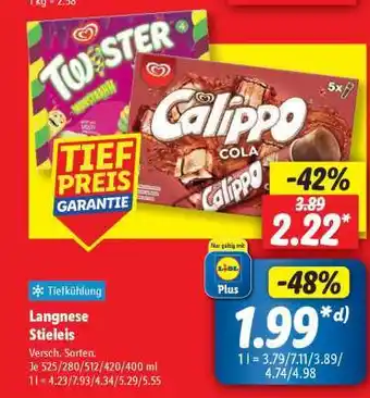 Lidl LANGNESE Stieleis Angebot